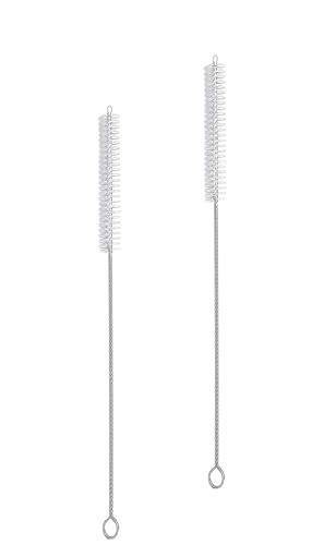 Image of YTM Baby Straw Cleaning Brush Long | Straw Cleaning Long Brush Drinking Pipe Cleaner Brush Sliver-White (Pack of 2)
