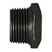 MIDLAND INDUSTRIES 65543 Reducer Hex Bushing, 4 in MPT x 3 in FPT, Iron, Black