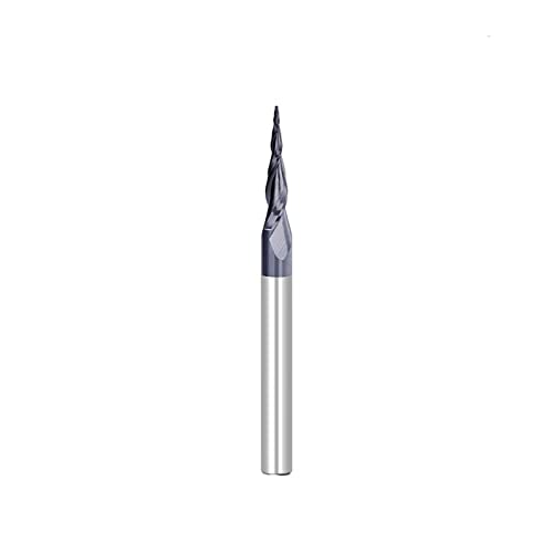 Fraise à bout sphérique micro carbure R0.4 R1.58 pour outil fraisage CNC 2 flûtes