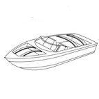 Fiberglass Boat Cover Bow Size: 96