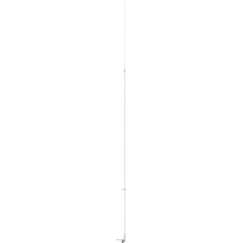 VHF Radio Antenna for Use with VHF Marine Radio Monopole 19 Feet Length 9dB Gain White with Chrome Plated Brass Ferrule/ 15 Feet RG-58 Coaxial Cable and PL-259 Connector