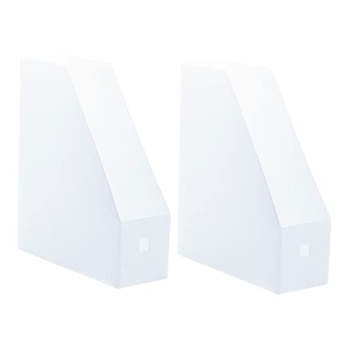 Housoutil Document Rack Plastic File Organizer Office Storage Rack Decorative File Boxes