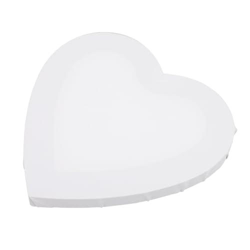 Sewroro Heart Shaped Canvas Frame White Canva Blank Canvas Blank Painting Frame for Acrylic Oil Paint