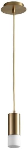 Oxygen Lighting Oxygen 3-607-140 Contemporary Modern LED Pendant from Magneta Collection Antique Finish, Aged Brass