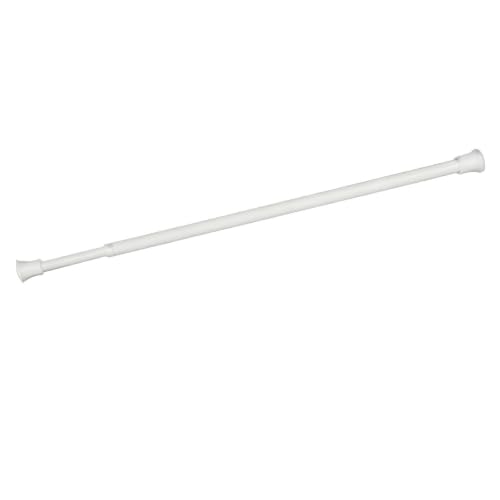 Barre de rideau sans perçage extensible blanche de 40 à 65 cm - 2