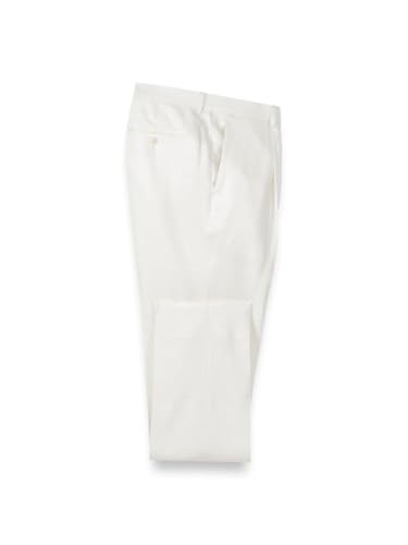 Paul Fredrick Men's Linen Blend Single Pleat Suit Pants