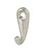 Hafele 845.00.809 Coat Hook, aluminum, polished, 13mm x 22mm x 30mm (1 pc)
