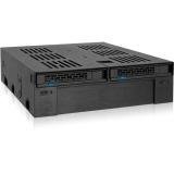ICY DOCK ExpressCage MB322SP-B 2 x 2.5" SATA/SAS HDD/SSD to 5.25" Mobile Rack w/ 3.5" HDD/Device Slot by Icy Dock