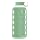 purifyou 40oz / 32oz / 22oz / 12oz Borosilicate Glass Water Bottle with Time & Volume Markers, Silicone Sleeve, Stainless Steel Lid | Reusable Glass Bottle for Water & Juice (22oz Shale Green)