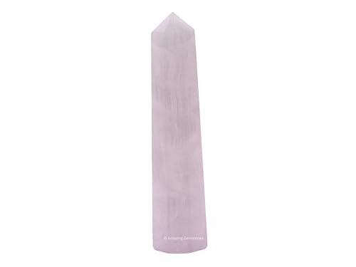 Image of Amazing Gemstone Pink Calcite Crystal Towers ~ Natural Healing Crystal Point Obelisk for Reiki Healing and Crystal Grid (3 inch to 4 inch INCH)