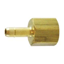 21043 Single Barb Mini Adapter, 1/4 in Tube OD x 1/8 in FIP, Brass