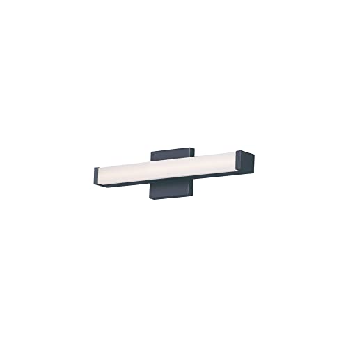 Image of Maxim Lighting Spec 18 inch Bath Vanity Light | Black Aluminum Finish | Pmma Acrylic Shade | Contemporary Indoor Light Fixture | Ideal for Bathrooms & Powder Rooms | ADA Compliant Wet Rated | 52000BK