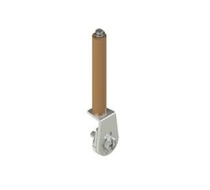PIZZATO VF L53 9 X 57 MM R 80 MM, Lever, Series FC/FD/FL/FP, W/Porcelain Roller