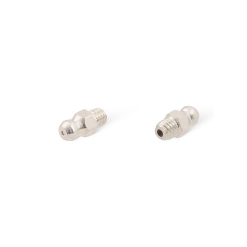 10 Stück Kegelschmiernippel DIN 71412 A (H1) M6 x 1 0 Stahl verzinkt Hydraulik Fettnippel Schmiernippel für Schmierpressen Gerade und Abgewinkelt Abschmiernippel