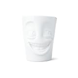 FIFTYEIGHT PRODUCTS TASSEN Porcelain Mug with Handle, Joking Face Edition, 11 oz. White (Single Coffee Mug) Coffee Cup