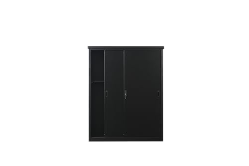 戸外収納庫 倉庫 大型物置 屋外 防水/耐侯 スチール製 収納可能 【可動棚+ハンガ一付属】鍵付き 大容量収納スペース 収納庫 頑丈 構造工具キャンプ用品保管 ガーデン/庭/田畑/農場 頑丈 大容量 123*65*154cm