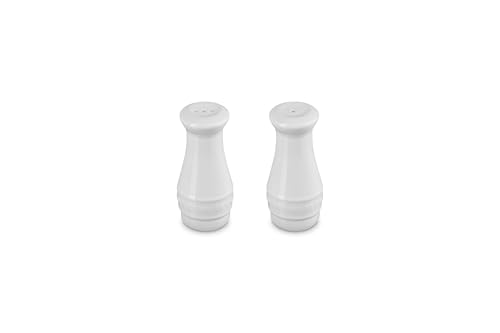 Le Creuset PG1102-0416 Stoneware Salt and Pepper Shakers, 2.1 x 2.8 x 3.1, White