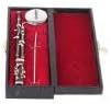 Basson Ornaments,Burgundy Bassoon Ornament Decoration Miniature Decoration Mini Musical Instrument Model Gift Craft 17cm