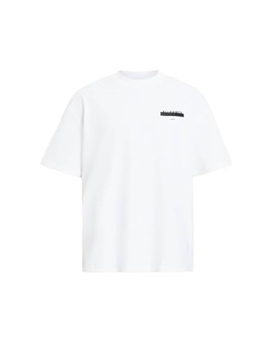 AllSaints T-Shirt à Manches Courtes Redact pour Homme, Blanc cendré, Taille S – vue 6