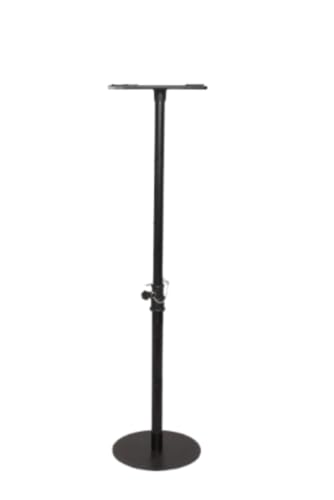 Image of Exito Studio Monitor Speaker Stands Pair. 40Kg Capacity per Stand. Adjustable Height. Metal Constructed Stands Ideal for Surround Sound, Bookshelf and Monitoring Speakers