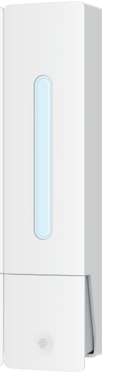 Umimile シャンプーディスペンサー マグネットディスペンサー 大容量 壁掛け 400ml 詰め替えボトル 簡単取り付け 洗面所 浴室などに適用 (1, ホワイト)