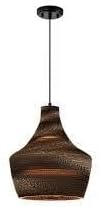 Idustrial Products Rattan Pendant Light – 1-Light Natural Woven R...