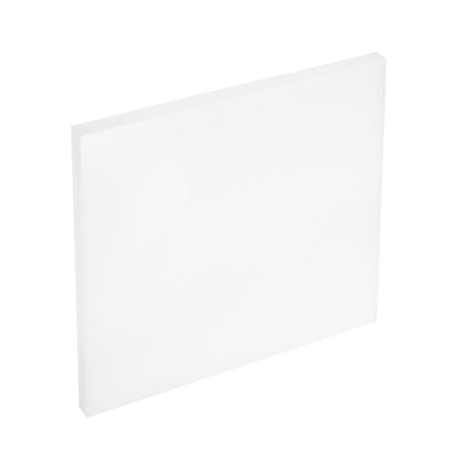 Image of MECCANIXITY HDPE Plastic Sheet 1 /2 inch Thick, 10 inch x 10 inch High Density Polyethylene Plastic Blocks, HDPE Cutting Board for DIY, Home Floor Improvement, White