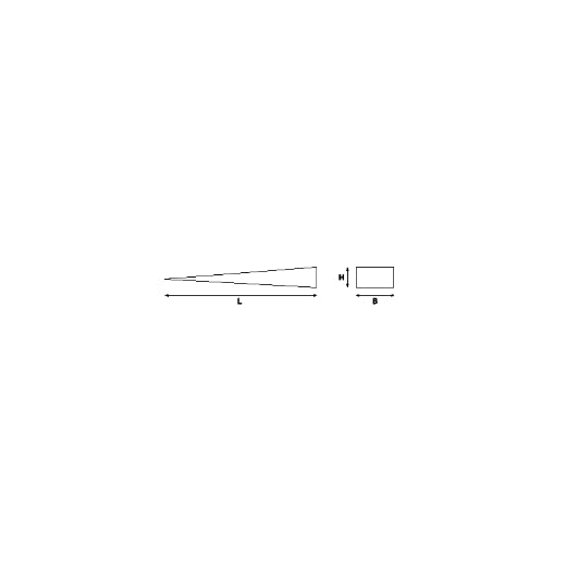 Cuña antichispa forjada 150x30x13 mm de alta resistencia estructural 2