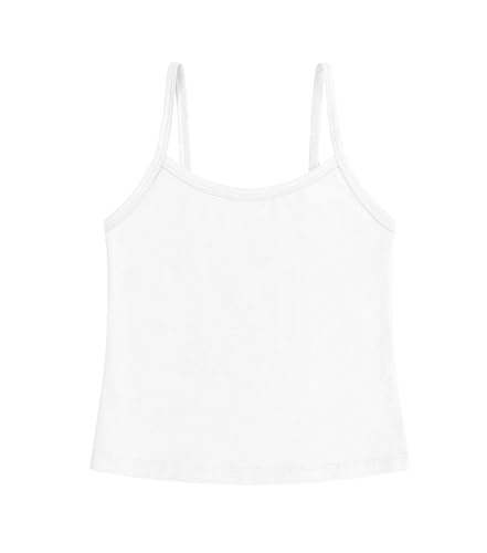 Image of Dreammonkey Girl's Full Sleeveless Camisole Tank Tops Kids Comfort Breathable Dance Tank Tops(Ages 2T-14Years)