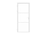puertas de aluminio baratas Puerta con marco Aluminio, Cristal templado Blanco