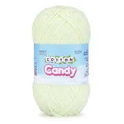 Image of Ganga Acrowools Cotton Candy Yarn - Soft Premium Cotton Blend Wool for Knitting & Crochet | Lightweight, Smooth Texture, Pastel Shades, 100gm BallShade No-CCY016 Glass Cream