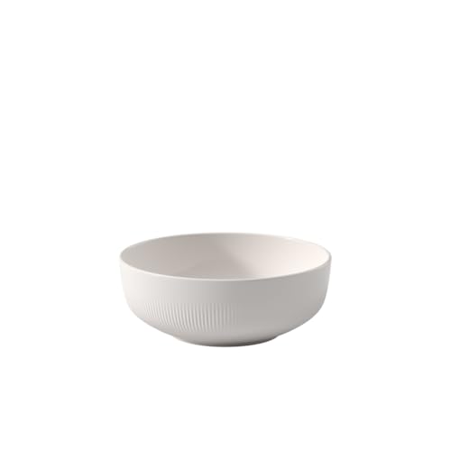 Villeroy & Boch - Ensaladera Afina de porcelana premium, bol pequeño para servir, fabricado en Alemania, apto para lavavajillas y microondas, apilable, blanco