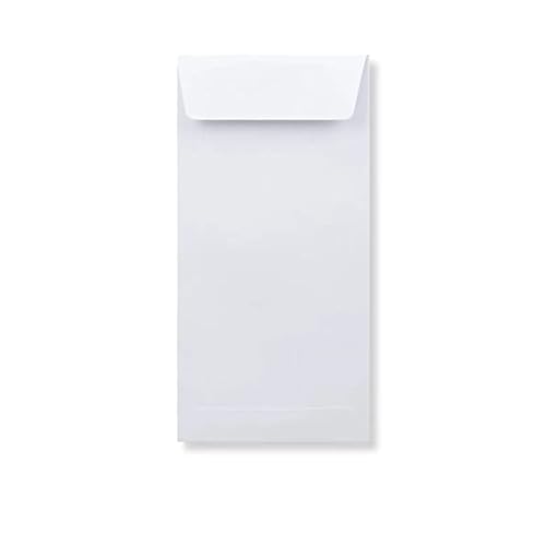 Image of Shuban Premium White Cheque Size Paper Envelop, Thickness 80 GSM Ideal for Home Office Business Corporate Secure Mailing - 9.5 inch X 4.5 inch - (50 pcs)
