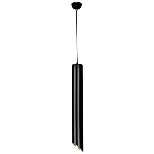 Lampe simple lustre cylindre RAGGZZ droplight de suspension noire pour cuisine