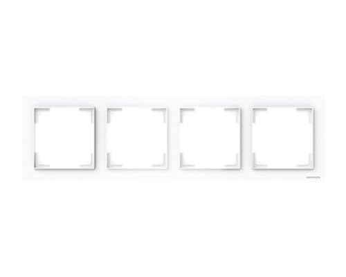 Cadre 4 éléments Niessen Alba blanc mat pour interrupteur chic - 2