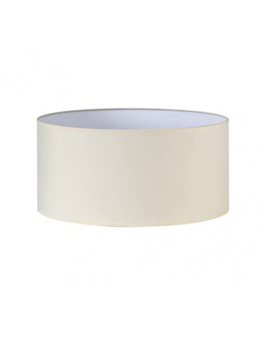 FABRILAMP Pantalla cilíndrica DORI M10 beige 50Dx50dx25h cm tejido popelín
