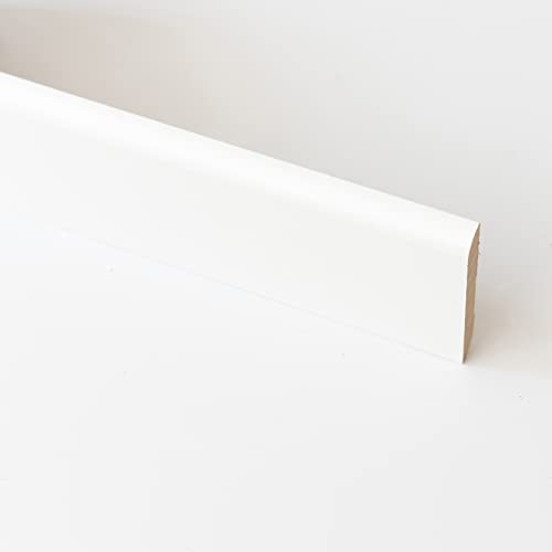 Marca: Mefra 10 PZ Di BATTISCOPA IN MDF BIANCO MM.10X70X2400