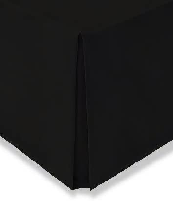 Comfy Nights Plain Pollycotton Percale Pleated Platform Base Valance (King, Black) — image 1