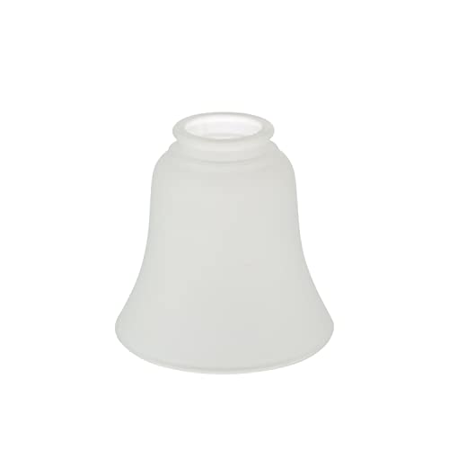Image of Aspen Creative 23137-4A Transitional Frosted Ceiling Fan Shade, 2-1 /8 inch Fitter, 4-3 /4 inch Diameter x 4-3 /4 inch Height, 4 Pack Replacement Glass