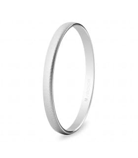 Alliance or blanc ARGYOR Soie 2 mm taille 72 bague mariage mate