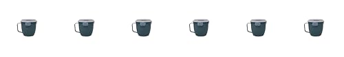 Lot de 6 tasses à micro-ondes, 620 ml, bleues, avec couvercle et anse – Sans BPA, résistantes à la chaleur, passent au lave-vaisselle et au micro-ondes – Tasses à soupe polyvalentes, pour bureau et