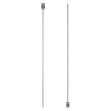 sourcing map 2 agujas de tejer de 2,5 mm (C) de acero inoxidable de 2,5 mm de longitud, herramienta de tejido de metal para proyectos hechos a mano