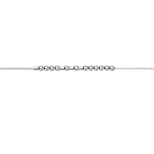 Loved Creations Morse Code Bracelets Barbie Inspirational Morris Code Bracelet for Women 925 Sterling Silver Blessed Jewelry Gifts for Women Men
