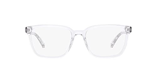 Brooks Brothers Men's BB2052 Square Prescription Eyewear Frames, Clear Transparent/Demo Lens, 55 mm