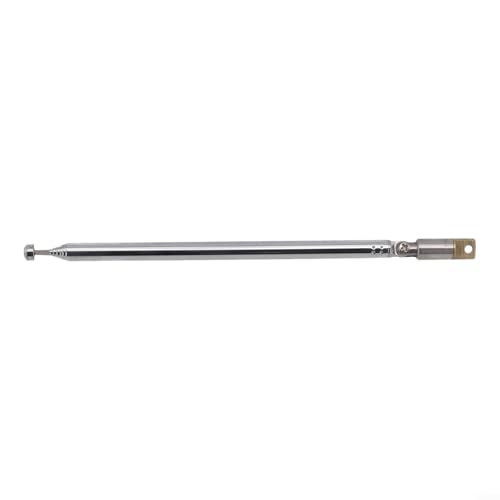 1 antena telescópica de 7 segmentos para reparación de radio, TV y instrumentos, varilla extensible de acero inoxidable de 14,5 cm, plegada, 76,5 cm extendida para walkie talkie control remoto para