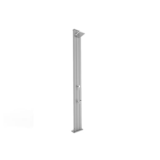 Arkema Design Ducha Solar En Aluminio Con Diseño Recto Y Lavapiedi Spring S Color Inox A220/9007