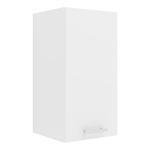 VCM Armario de Cocina Ancho 30 cm Puerta de Madera Armario de Pared Cocina Muebles de Cocina Esilo Blanco