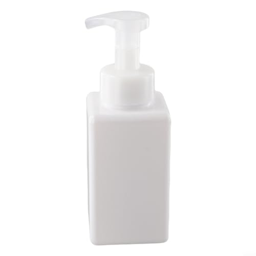 Dispenser di sapone in schiuma ricaricabile da 450 ml con plastica per bagno, cucina e lavanderia, marrone, verde scuro, rosa, bianco o trasparente (trasparente)