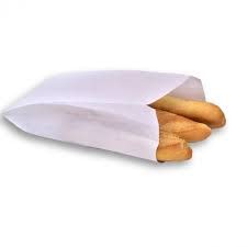 SACCHETTI DI CARTA BIANCHI PER ALIMENTI MIS. 17X38cm CONFEZIONE DA KG 10 per pane pasticceria ortofrutta uso alimentare monouso biodegradabili forni gastronomie street food ecologici alimentare