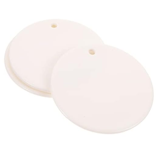 DIYEAH Colgantes De Cerámica Artesanales Diy 3 Piezas, Etiquetas Colgantes Blancas Para Decoración Del Hogar y Oficina, Accesorio Pintado a Mano Adecuado Para Manualidades y Festivales